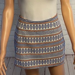Francesca’s Collection Miami tribal print skirt size medium boho